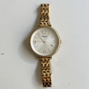 Womens gold fossil watch